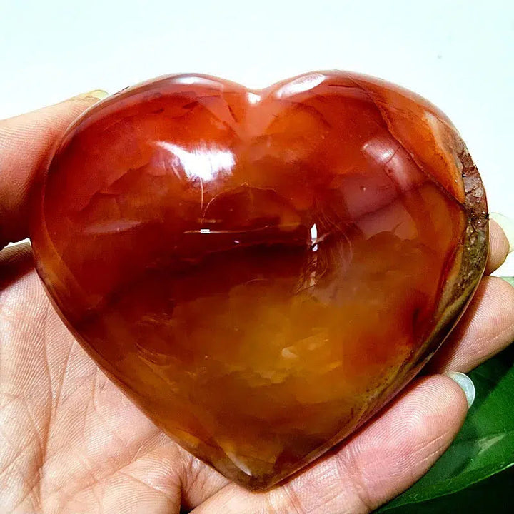 Red Agate Druzy Heart