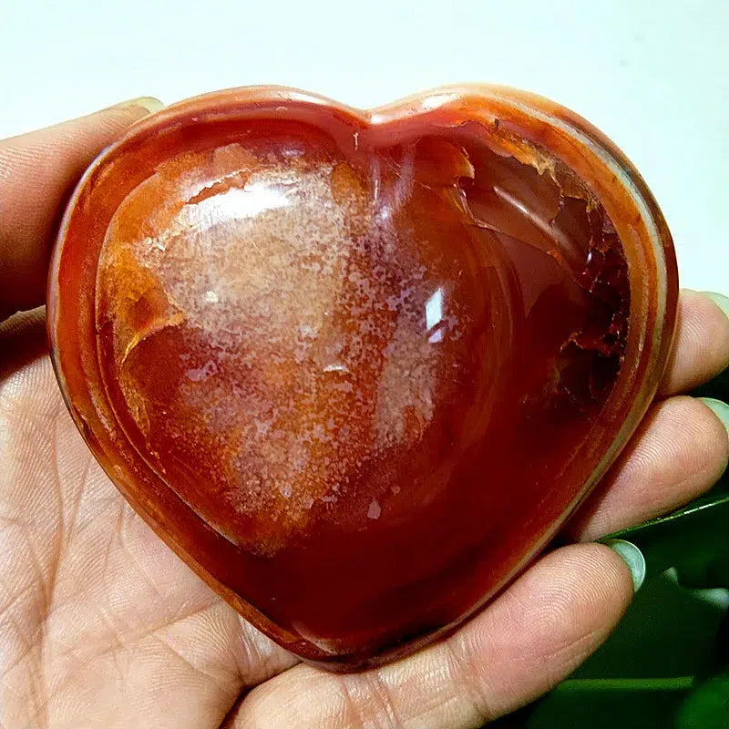 Red Agate Druzy Heart