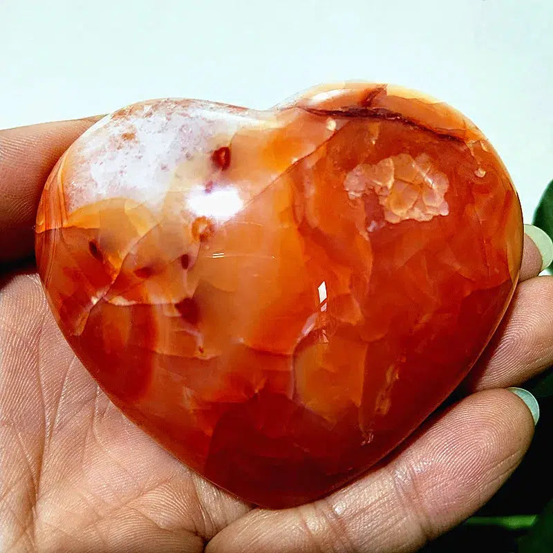 Red Agate Druzy Heart