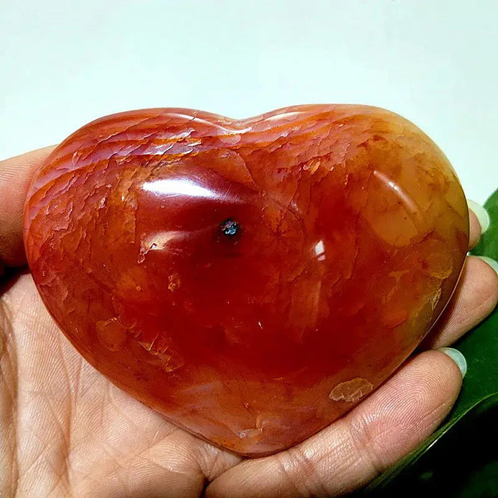 Red Agate Druzy Heart