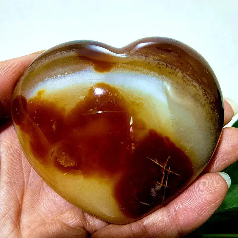 Red Agate Druzy Heart