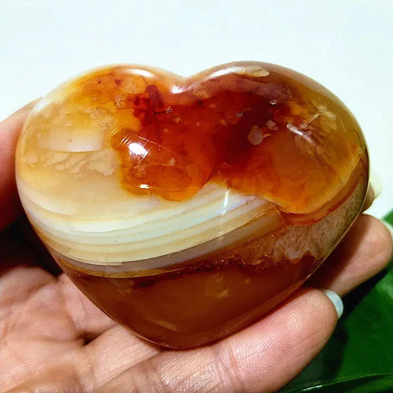 Red Agate Druzy Heart