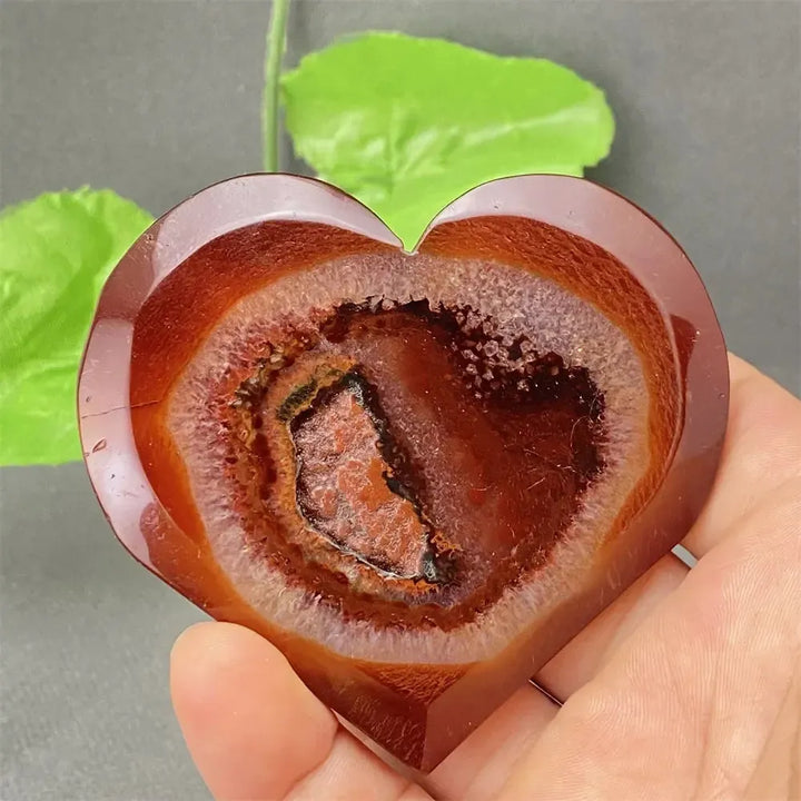 Red Agate Geode Druzy Heart-Hearts-Ali-34 135g-Red Agate-Crystal Destiny
