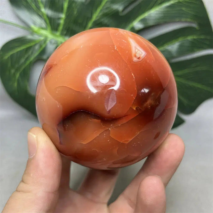 Red Agate Geode Sphere