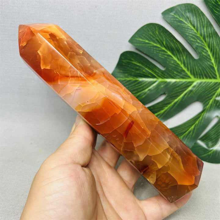 Red Agate Geode Tower