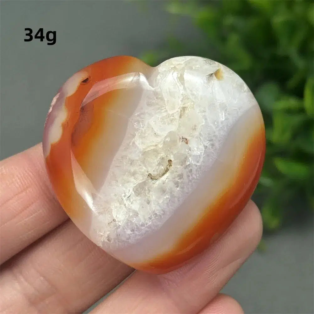 Red Agate Heart