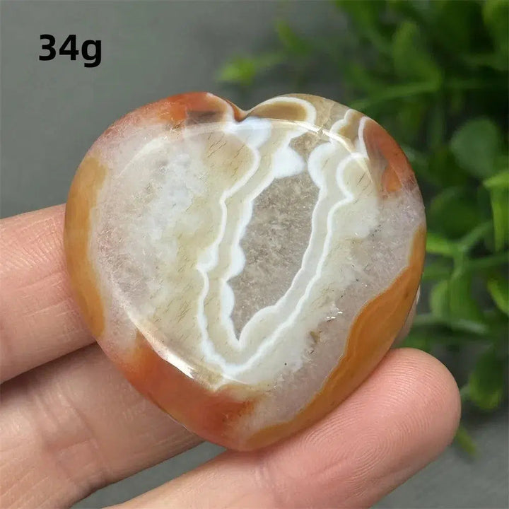 Red Agate Heart