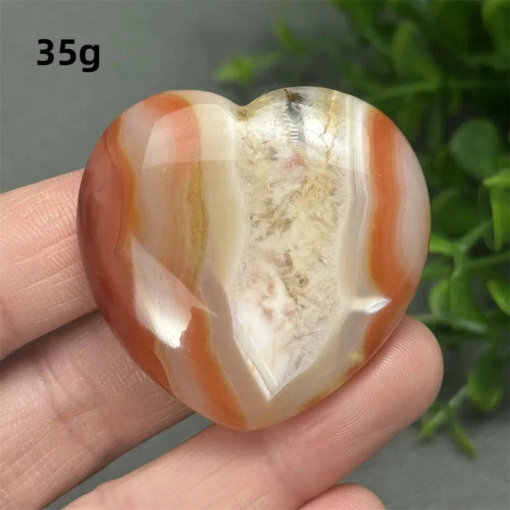 Red Agate Heart