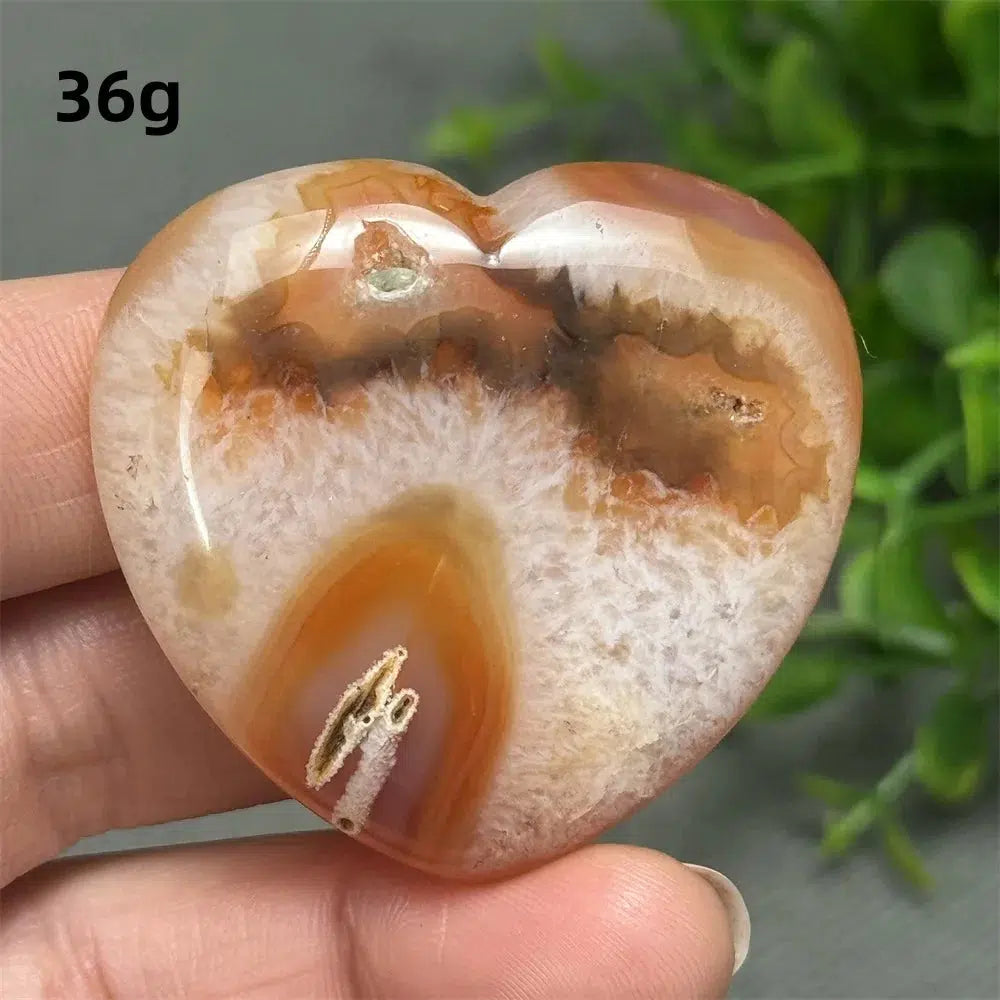 Red Agate Heart