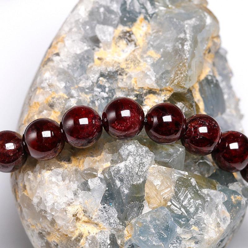 Red Garnet 108 Beads Mala Necklace