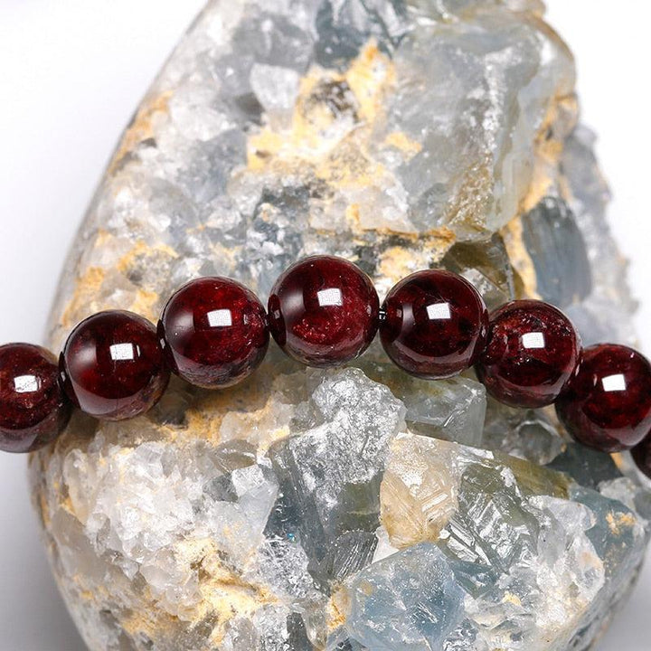 Red Garnet 108 Beads Mala Necklace