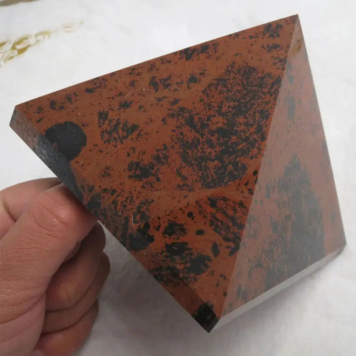 Red Obsidian Crystal Pyramid