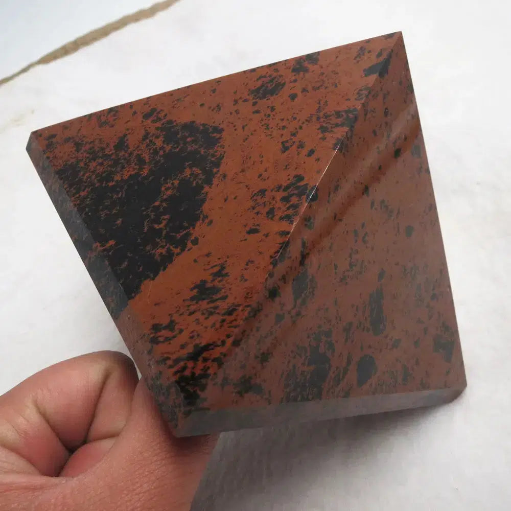 Red Obsidian Crystal Pyramid