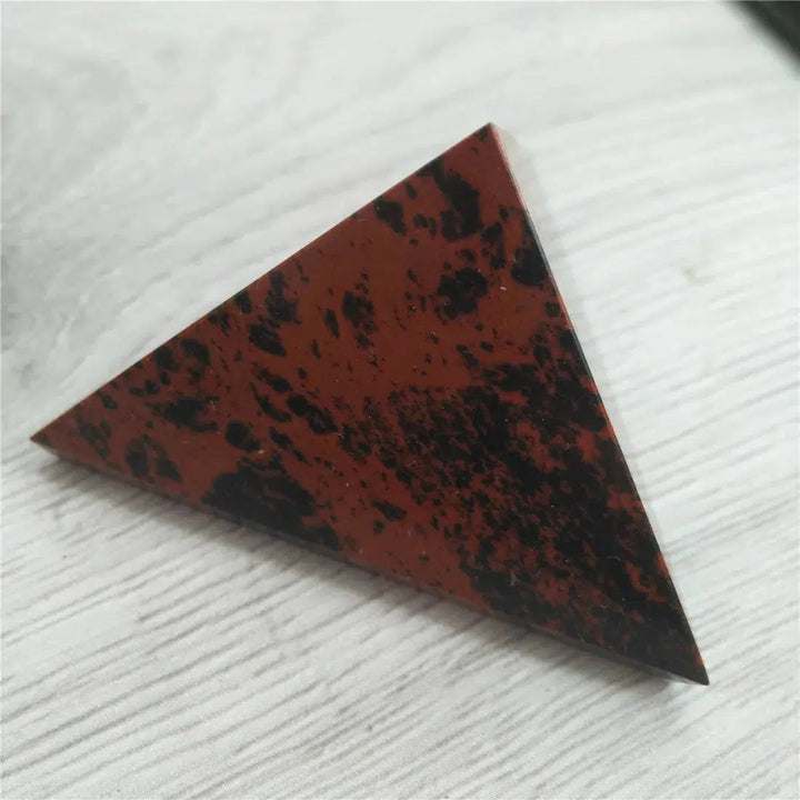 Red Obsidian Tetrahedron 4 Sided Pyramid