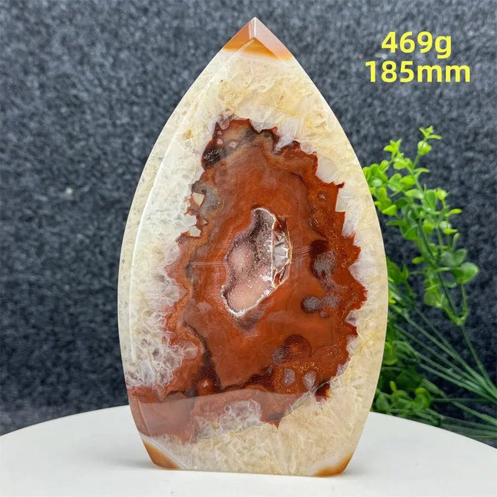 Red Onyx Geode Freeform Torch