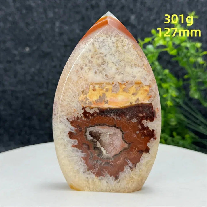 Red Onyx Geode Freeform Torch