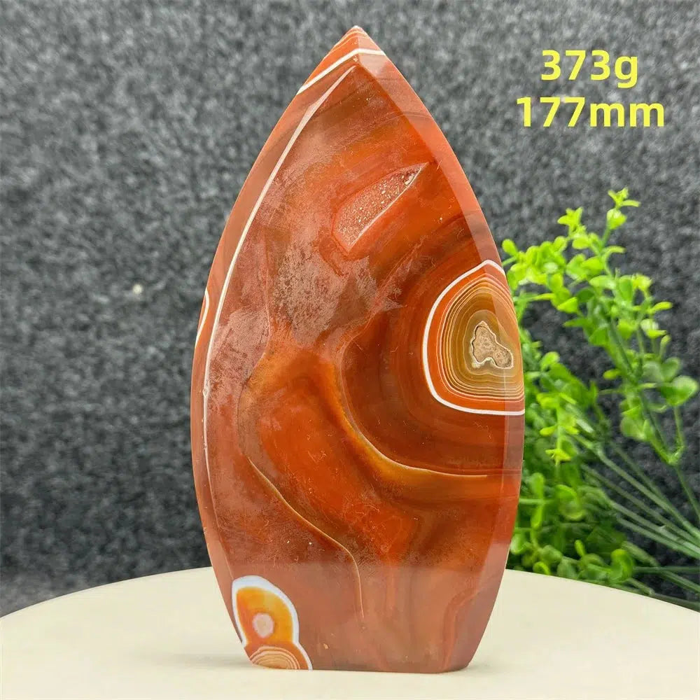 Red Onyx Geode Freeform Torch