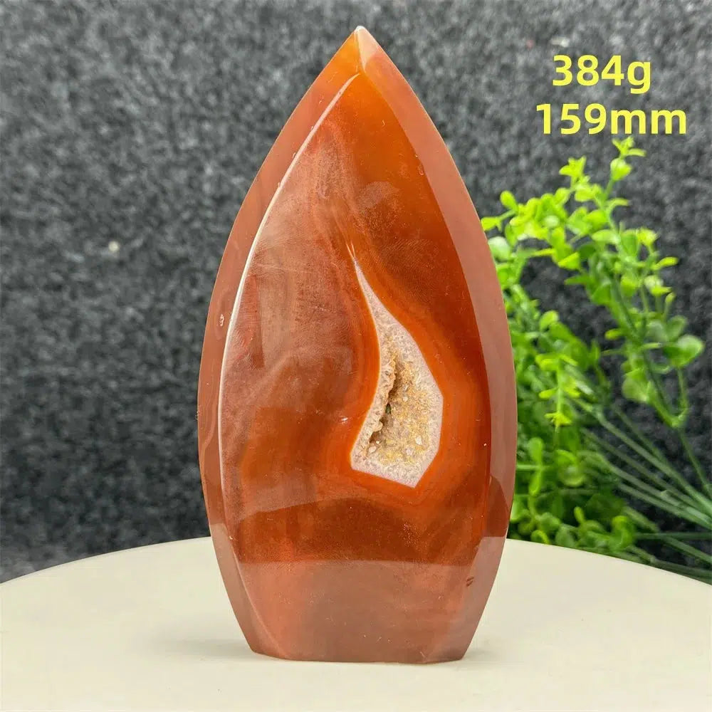 Red Onyx Geode Freeform Torch