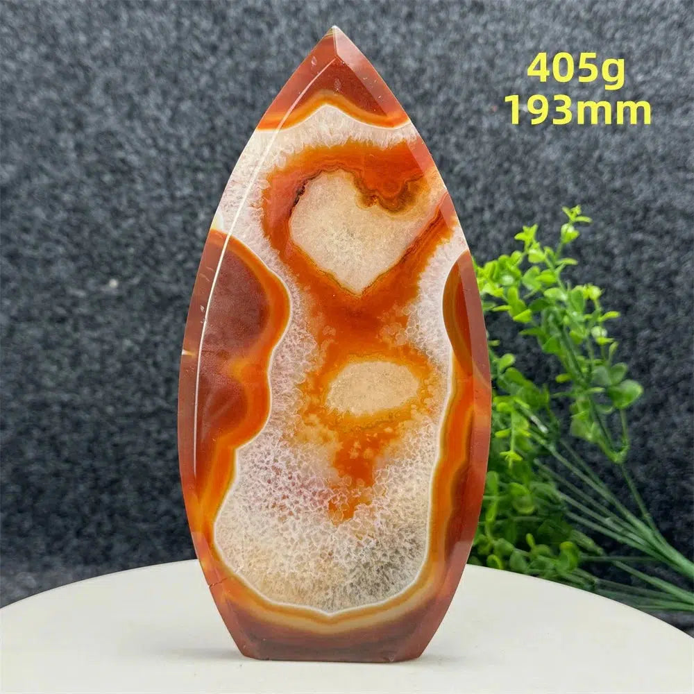 Red Onyx Geode Freeform Torch