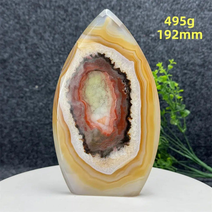 Red Onyx Geode Freeform Torch