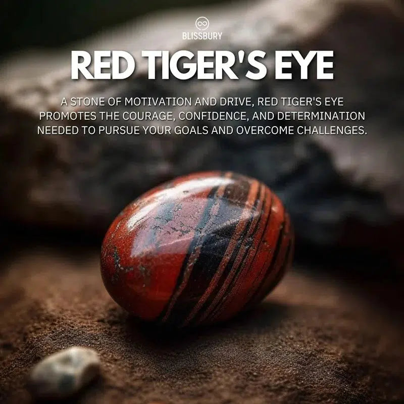 Red Tiger's Eye Bracelet - Passion, Motivation, Strength Beaded Bracelet