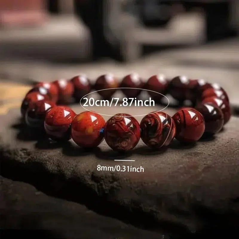 Red Tiger's Eye Bracelet - Passion, Motivation, Strength Beaded Bracelet