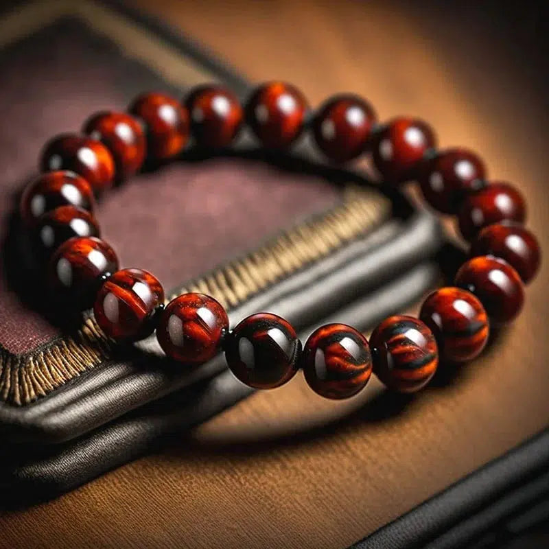 Red Tiger's Eye Bracelet - Passion, Motivation, Strength Beaded Bracelet