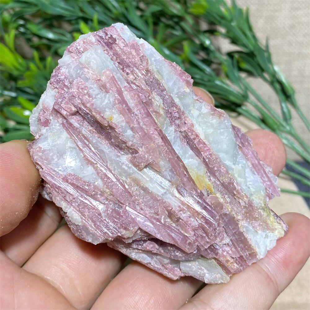 Red Tourmaline And White Quartz Raw Chunk