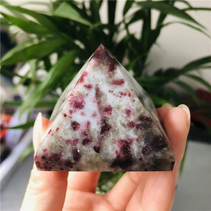 Red Tourmaline Pyramid