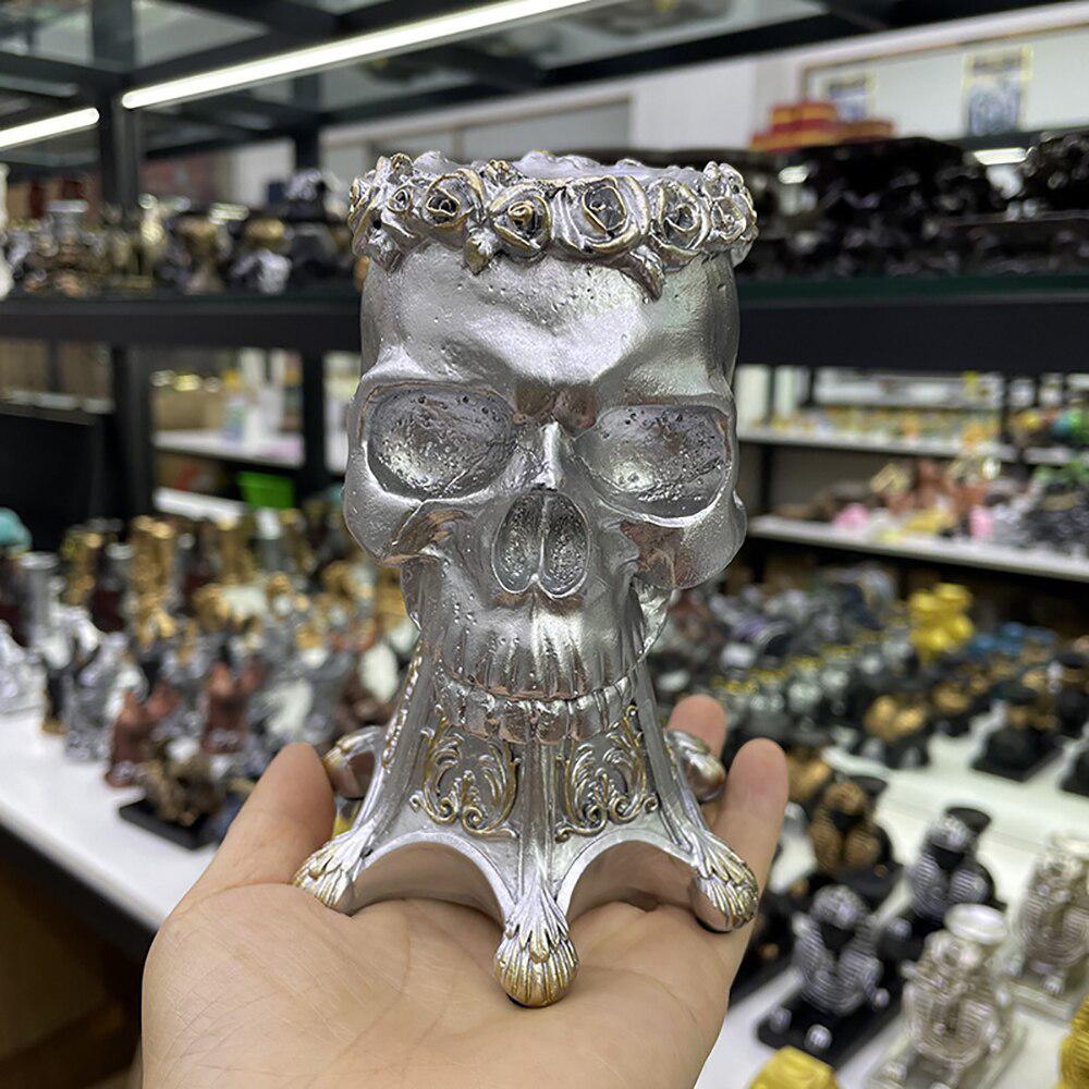 Resin Skull Stand for Crystal Ball (50-100mm)