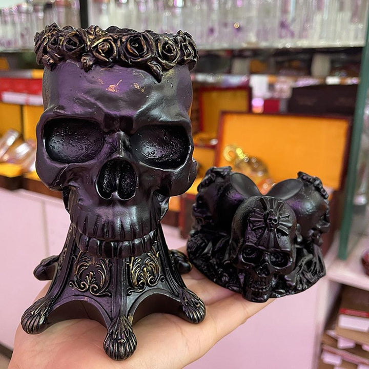 Resin Skull Stand for Crystal Ball (50-100mm)