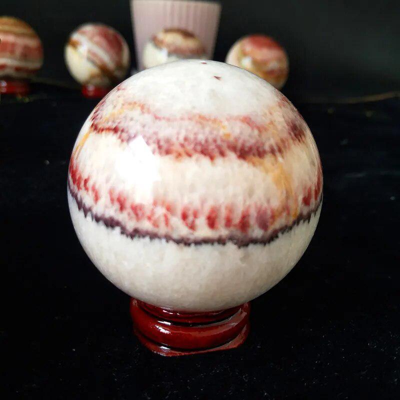 Rhodochrosite Crystal Sphere