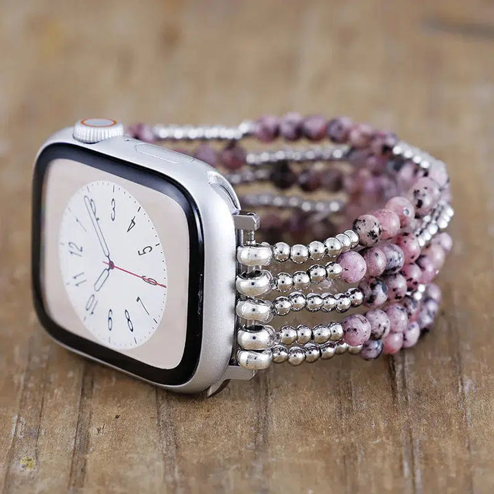 Rhodonite Beads Smart iWatch Strap