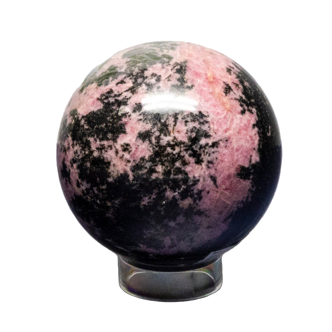 Rhodonite Spheres 62-83mm-Spheres-Crystal Destiny-Rhodonite-564g -68mm Diameter-Crystal Destiny