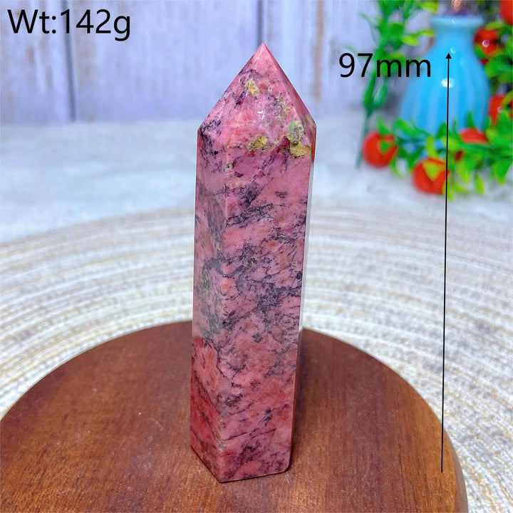 Rhodonite With Black Tourmaline Tower