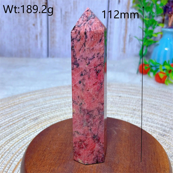 Rhodonite With Black Tourmaline Tower