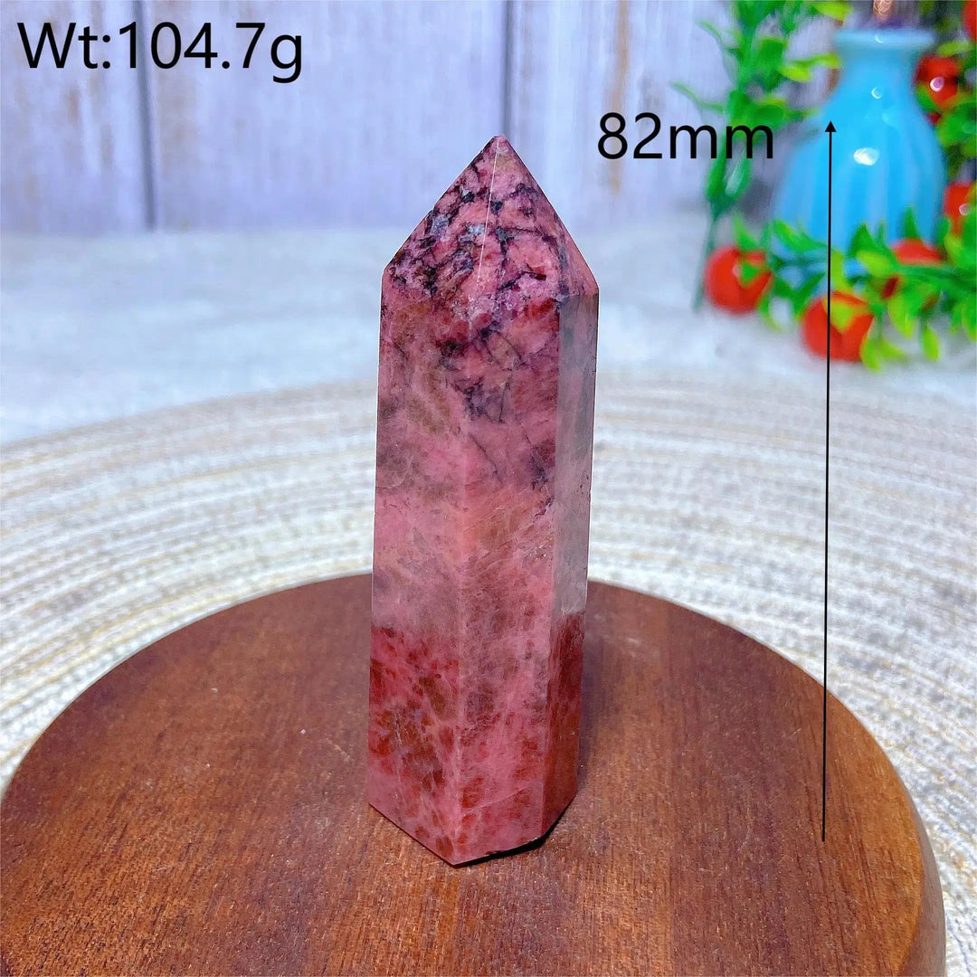 Rhodonite With Black Tourmaline Tower