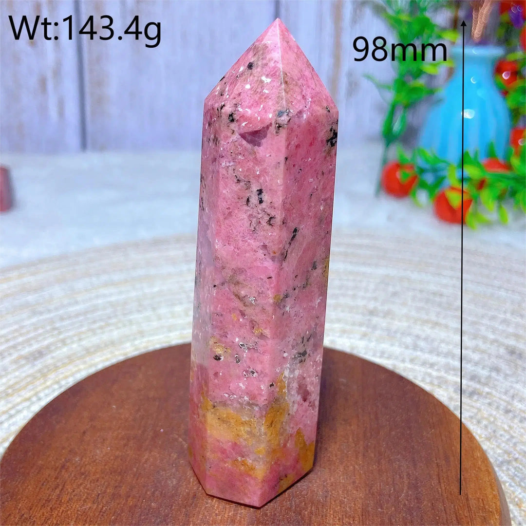 Rhodonite With Black Tourmaline Tower