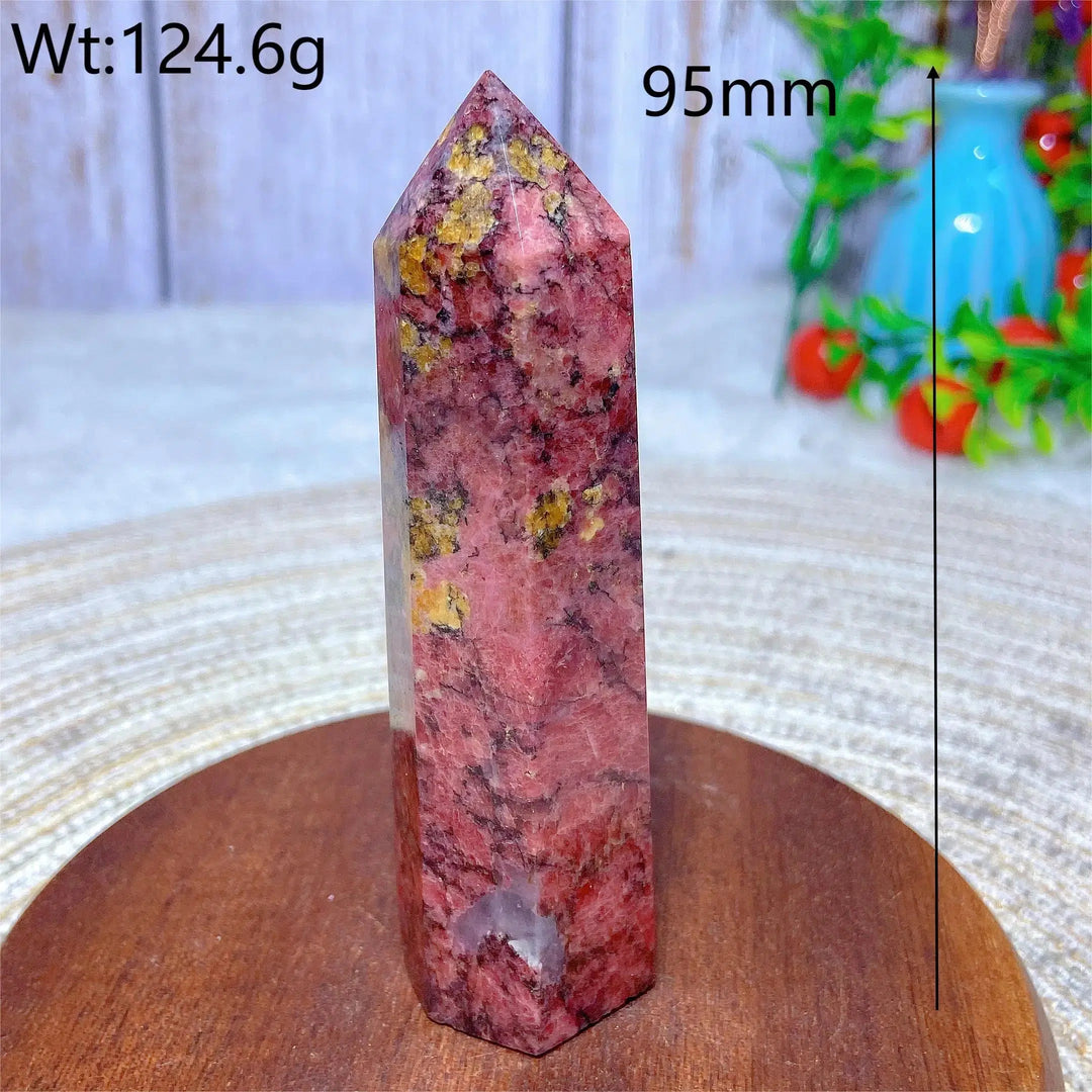 Rhodonite With Black Tourmaline Tower