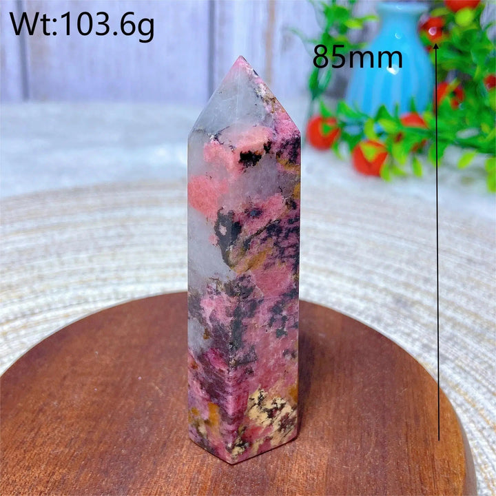 Rhodonite With Black Tourmaline Tower