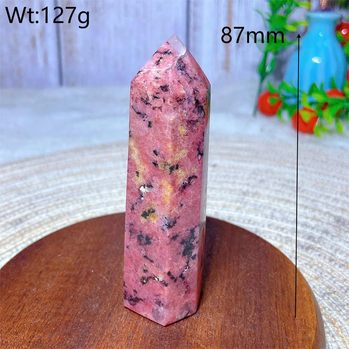 Rhodonite With Black Tourmaline Tower