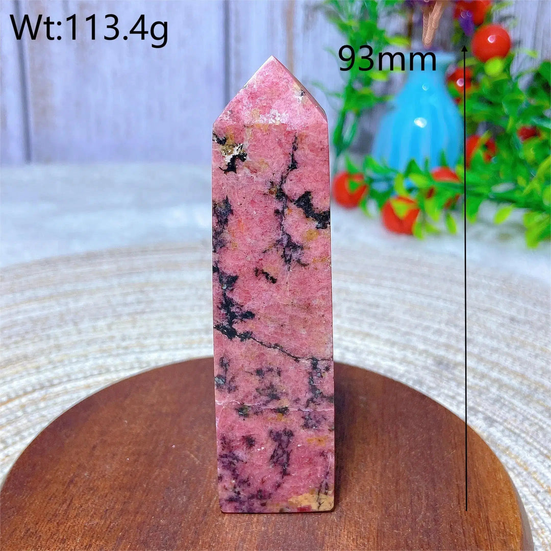 Rhodonite With Black Tourmaline Tower