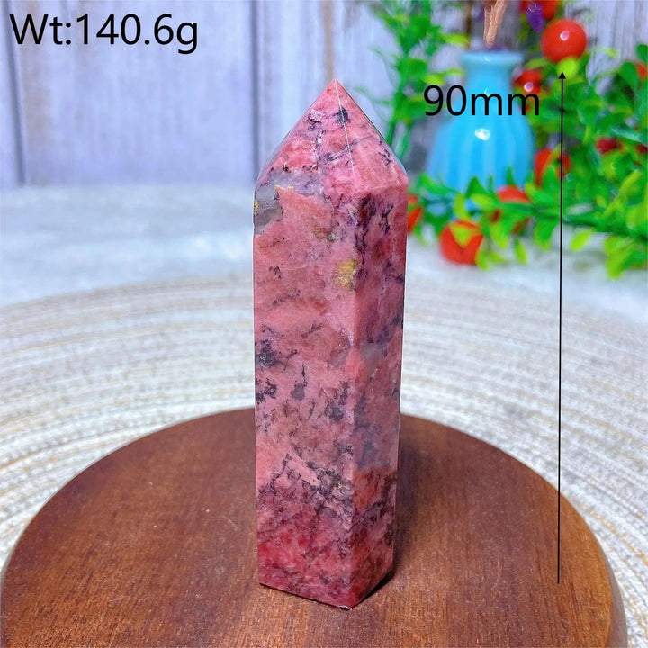 Rhodonite With Black Tourmaline Tower