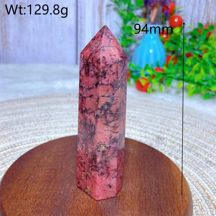 Rhodonite With Black Tourmaline Tower