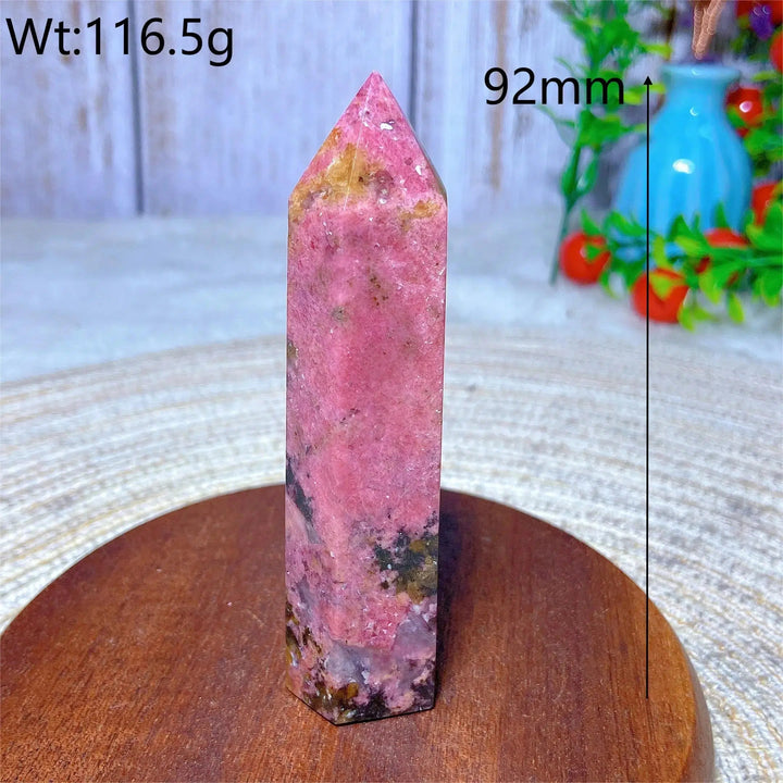 Rhodonite With Black Tourmaline Tower