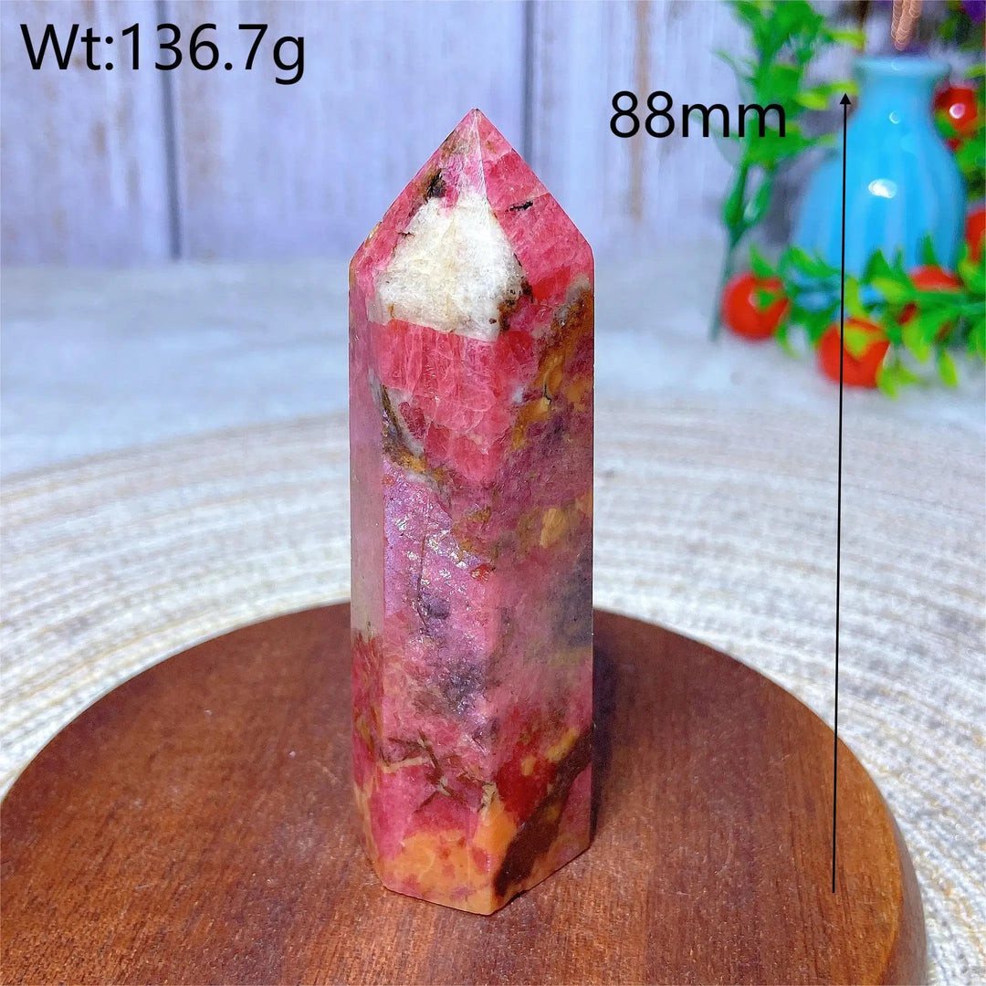 Rhodonite With Black Tourmaline Tower