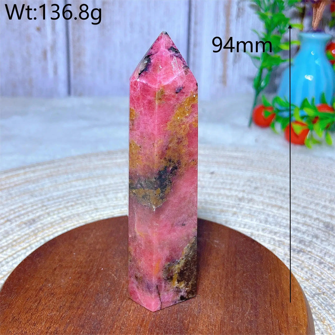 Rhodonite With Black Tourmaline Tower