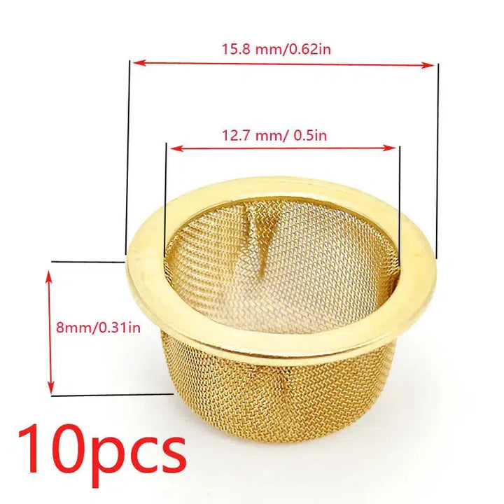 Rimmed Mesh Pipe Smoking Screen Stainless Steel And Brass For Tobacco Crystal Pipes