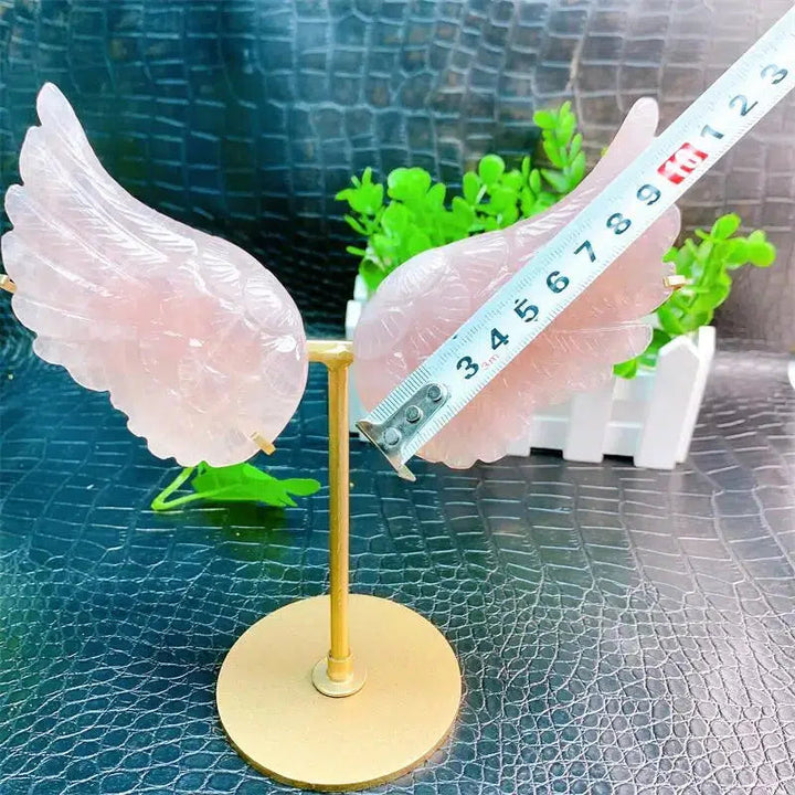 Rose Quartz Angel Wings