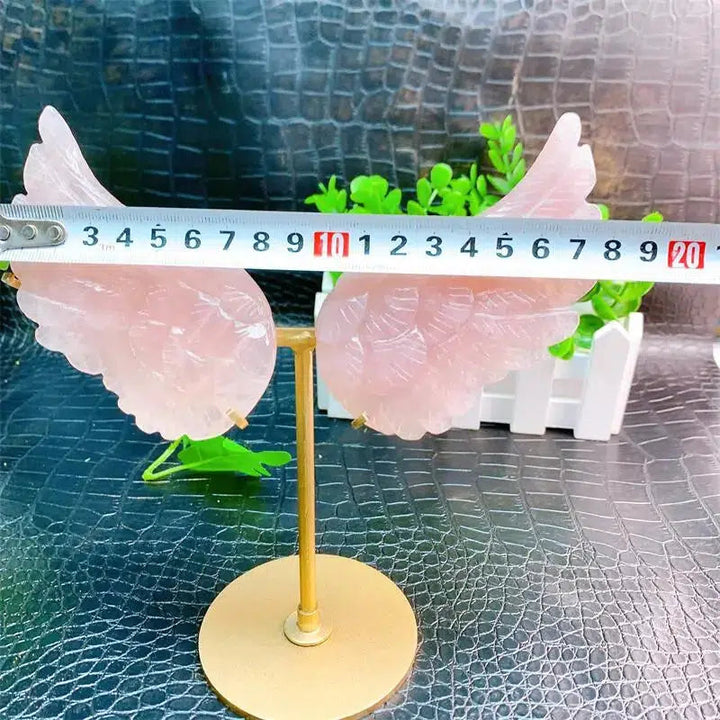 Rose Quartz Angel Wings